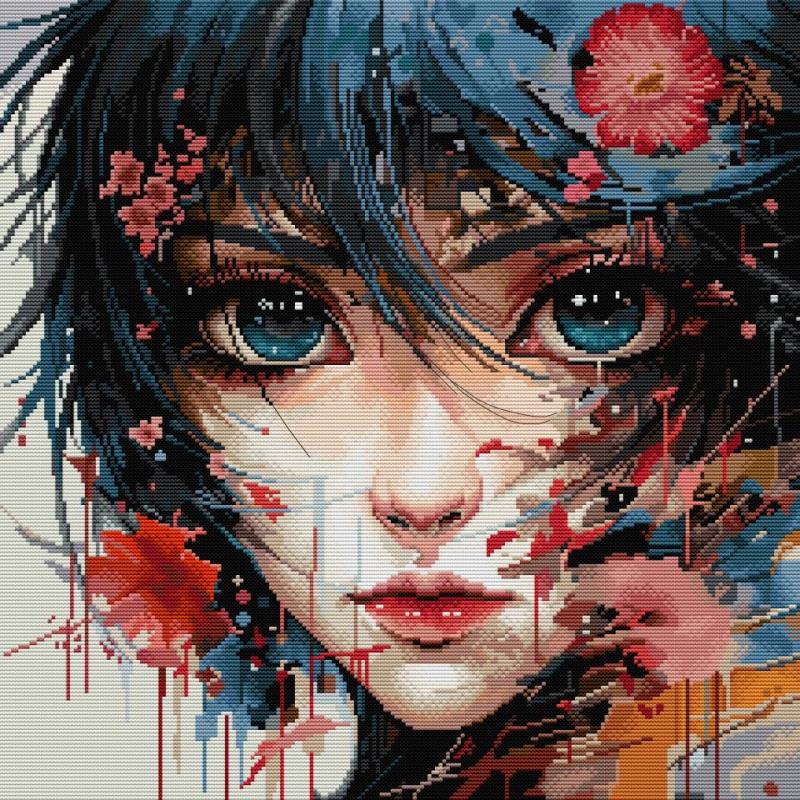 Textile Sewing Patterns - Anime Character Patterns Cross Stitch Kit