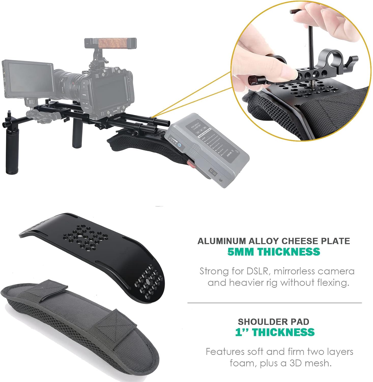 NICEYRIG Shoulder Pad Support  - Shoulder Pad Set In 评论和价格