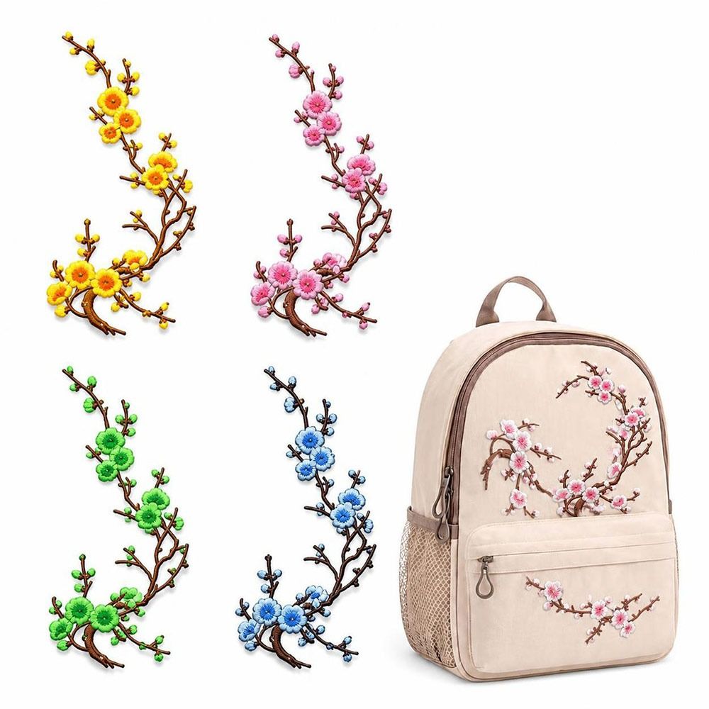 DIY Cherry Blossom Iron On Pat - Sewing In Textile 评论和价格