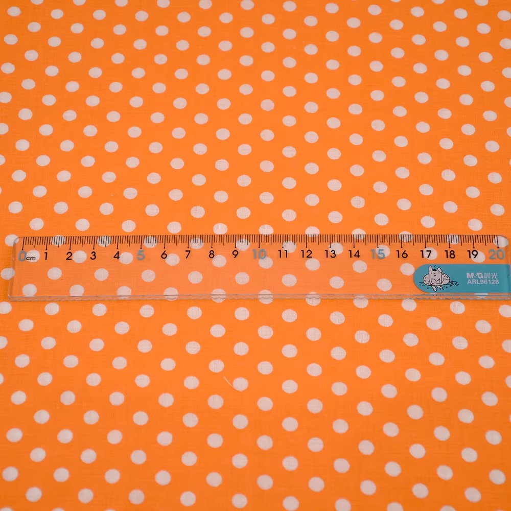 50X150CM White Orange Polka Do - Sewing In Textile 评论和价格