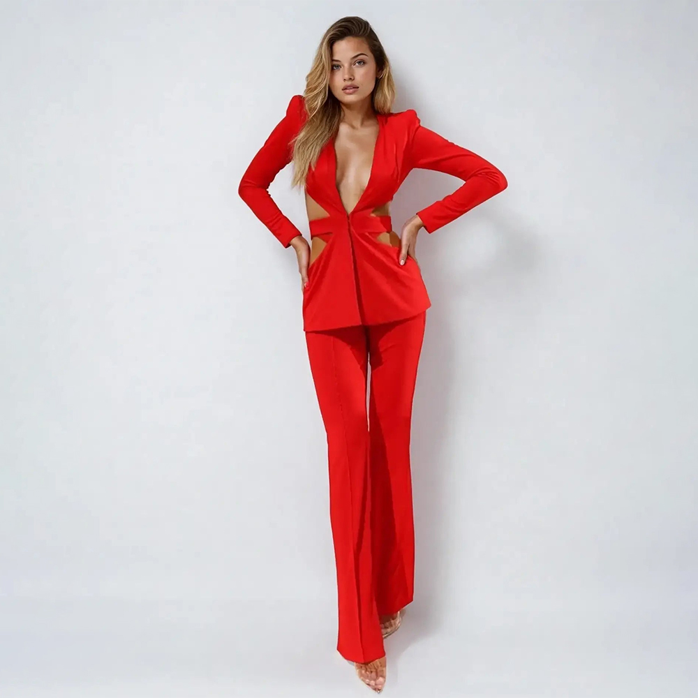 Sexy Fashionable Women Cut Out - Shoulder Pad Set In 评论和价格