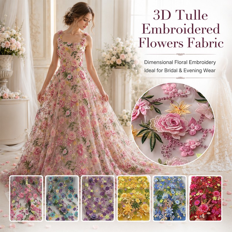 90x130cm 3D Floral Embroidered - Sewing In Textile 评论和价格
