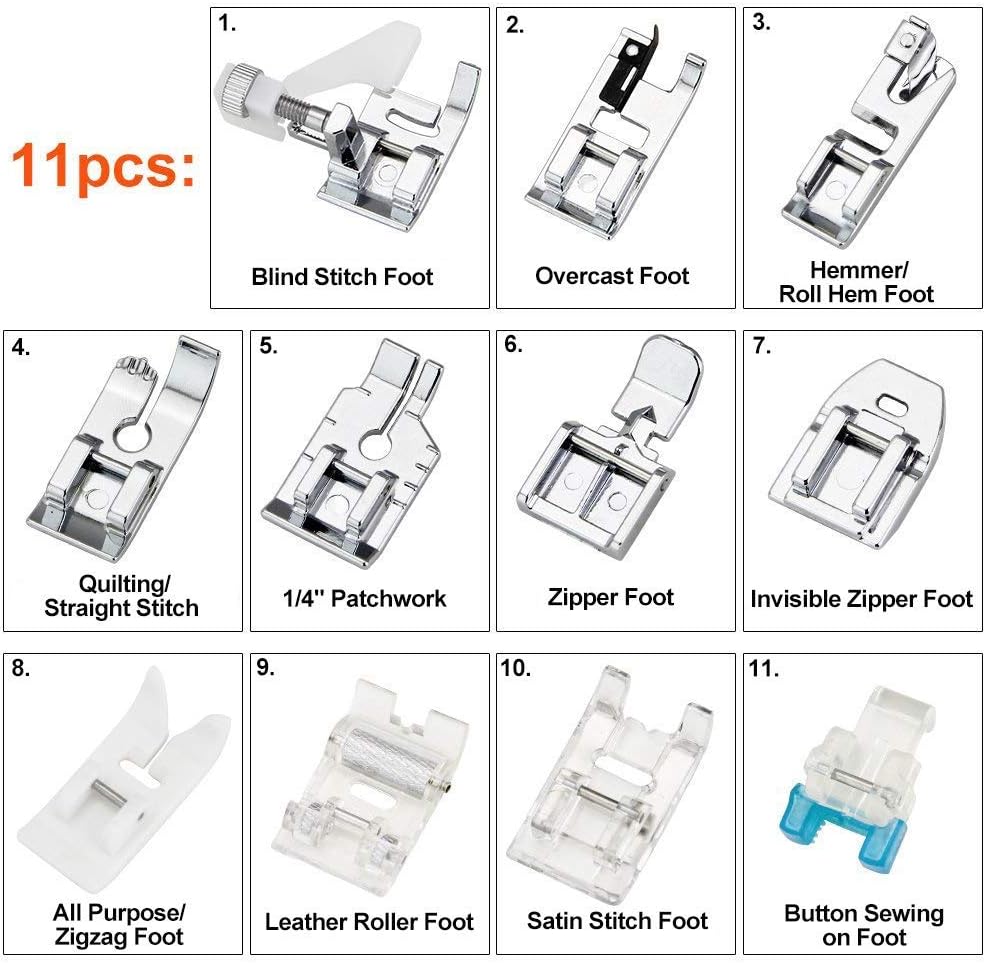 11Pcs Presser Feet Set - Walki - Sewing Tt 评论和价格