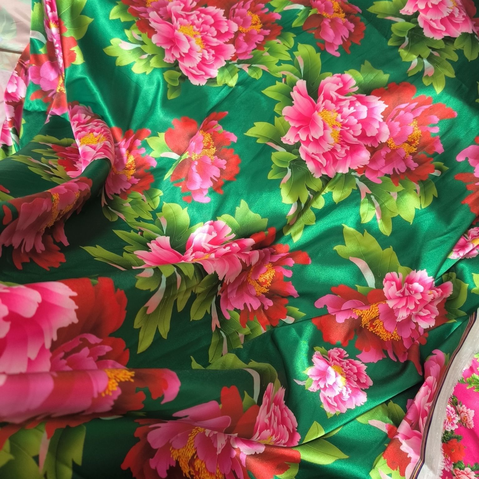 Satin Fabric Cloth without Ove - Sewing In Textile 评论和价格